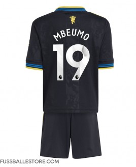 Günstige Manchester United Bryan Mbeumo #19 3rd trikot Kinder 2025-26 Kurzarm (+ Kurze Hosen)